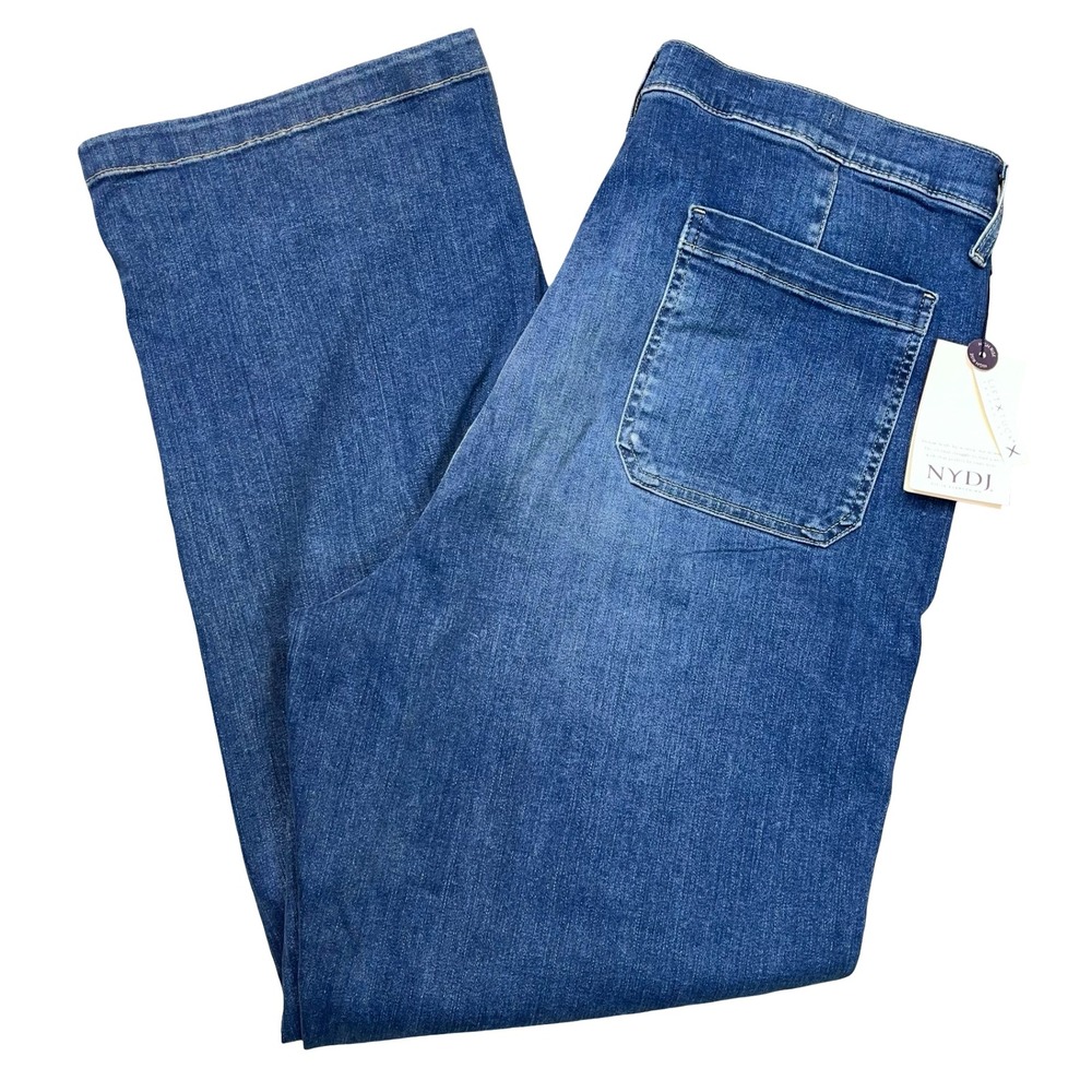NYDJ NWT Women's Brooke Loose Straight Jeans Blue Lift Tuck High Rise Denim 18